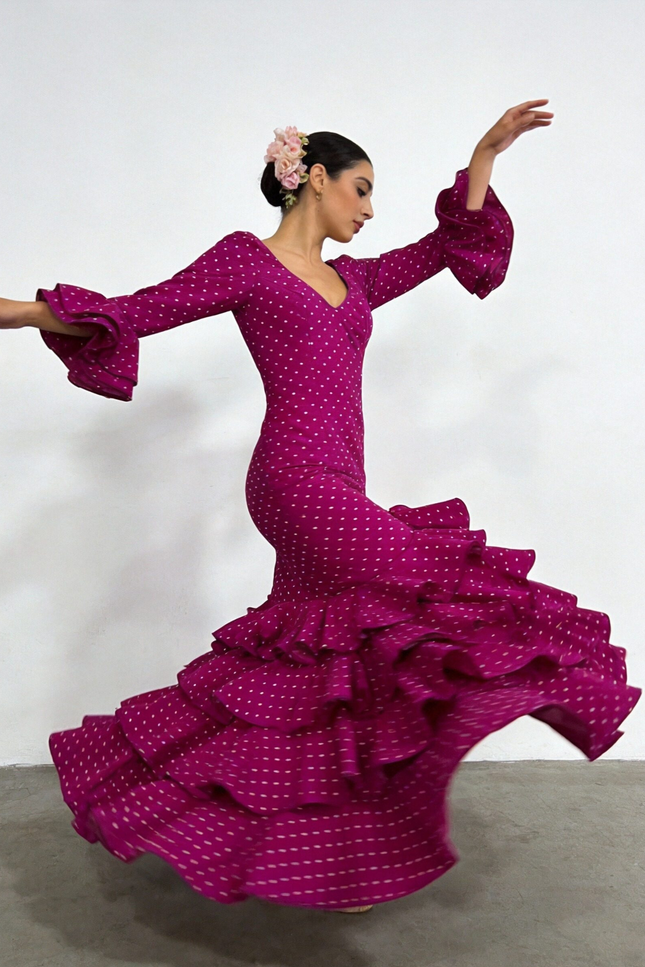 TRAJE DE FLAMENCA LOLITA LUNARES PEQUEÑOS