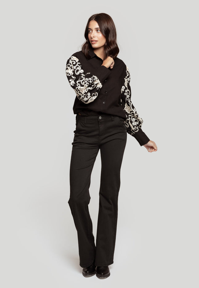 CAMISA ARMONIAS CON CROCHET