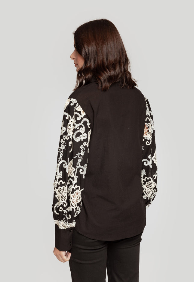 CAMISA ARMONIAS CON CROCHET