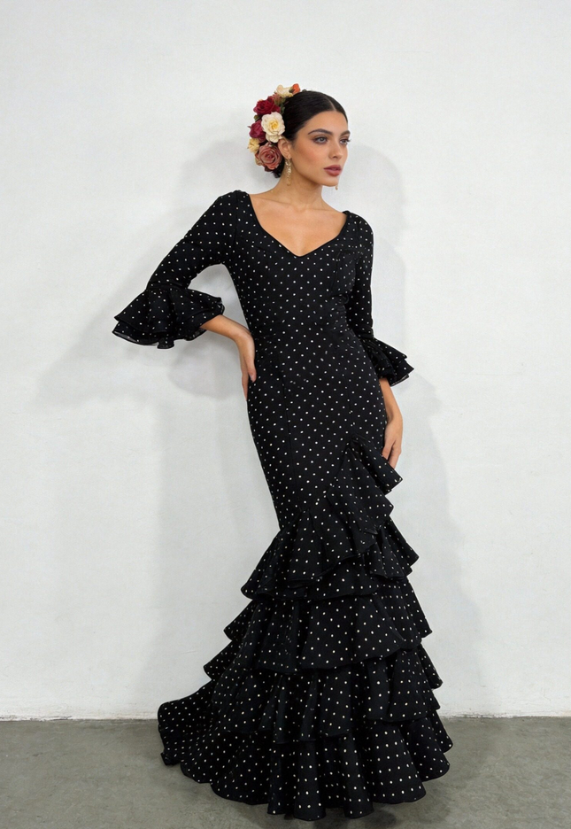 TRAJE DE FLAMENCA LOLITA LUNARES PEQUEÑOS