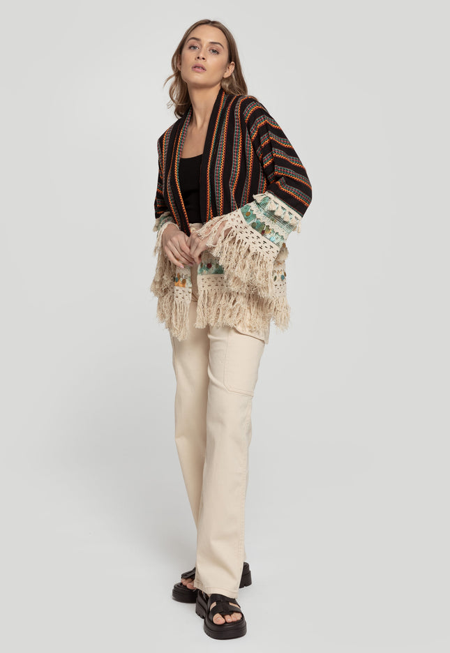 KIMONO BOHO POMPONES