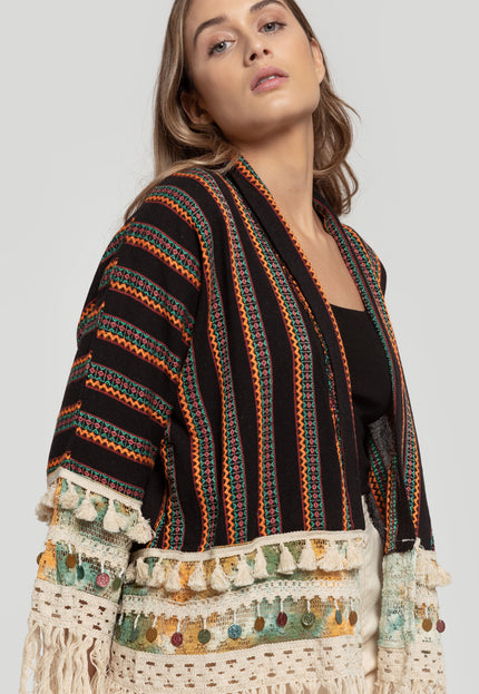 KIMONO BOHO POMPONES