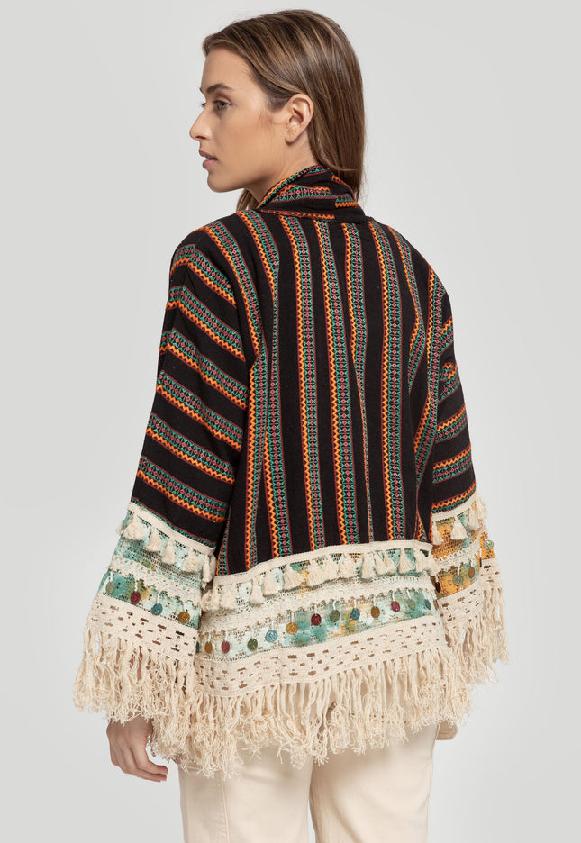 KIMONO BOHO POMPONES
