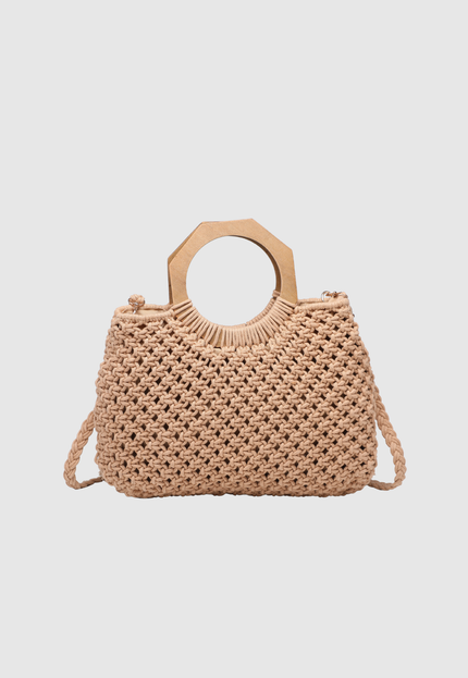 BOLSO CROCHET ASA MADERA