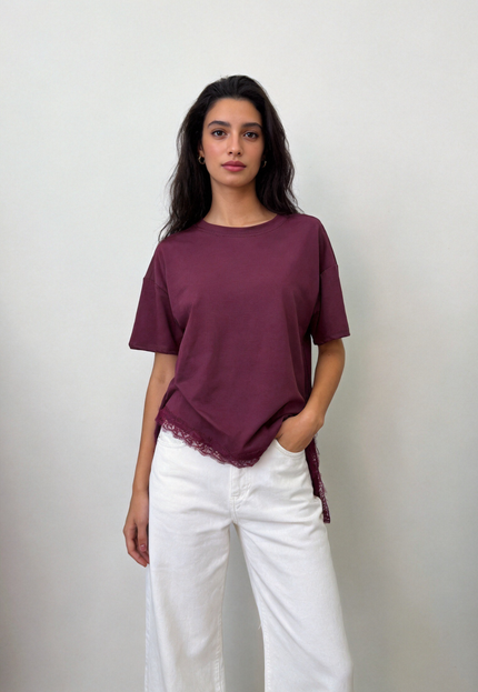 CAMISETA ARMONIAS ENCAJE