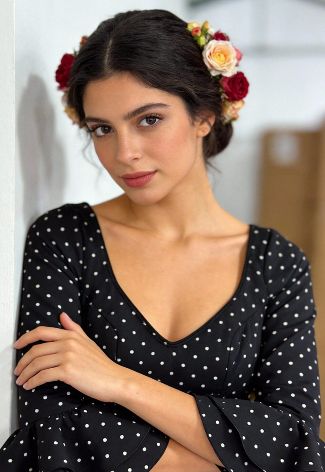 TRAJE DE FLAMENCA LOLITA LUNARES PEQUEÑOS
