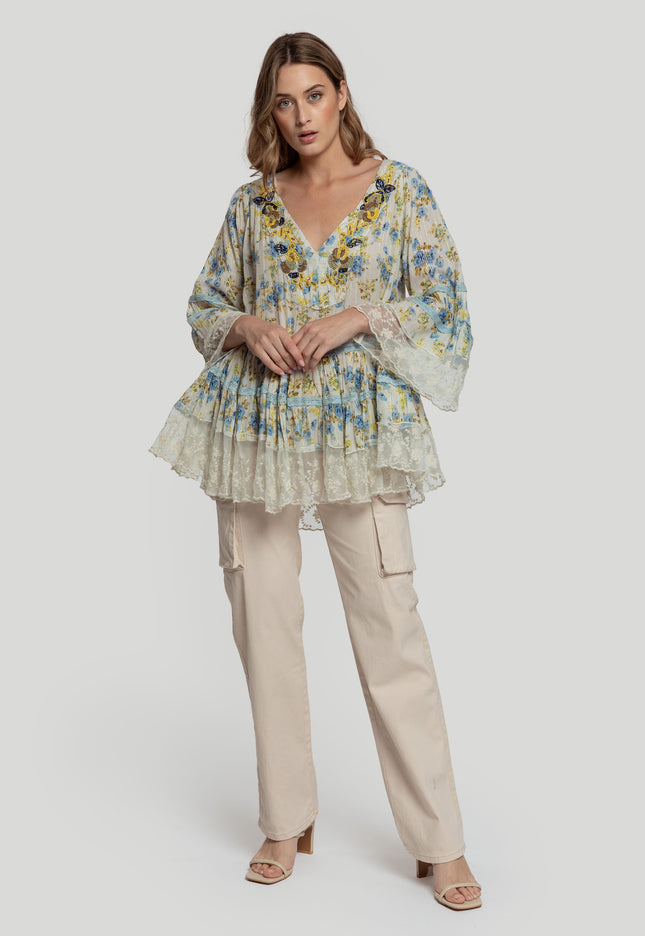 BLUSA BOHO ABALORIOS
