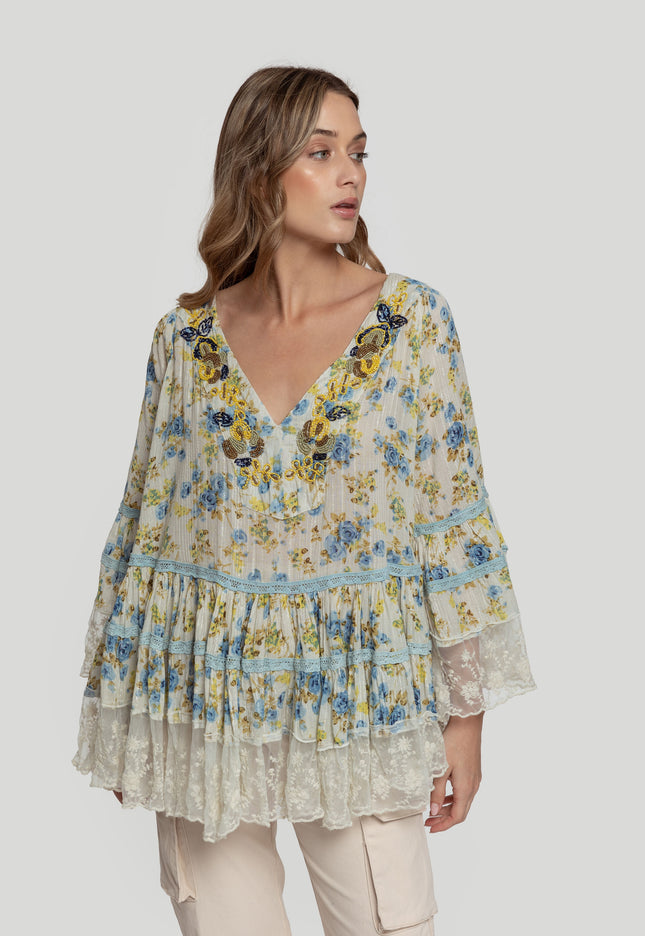 BLUSA BOHO ABALORIOS