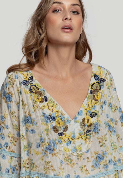 BLUSA BOHO ABALORIOS