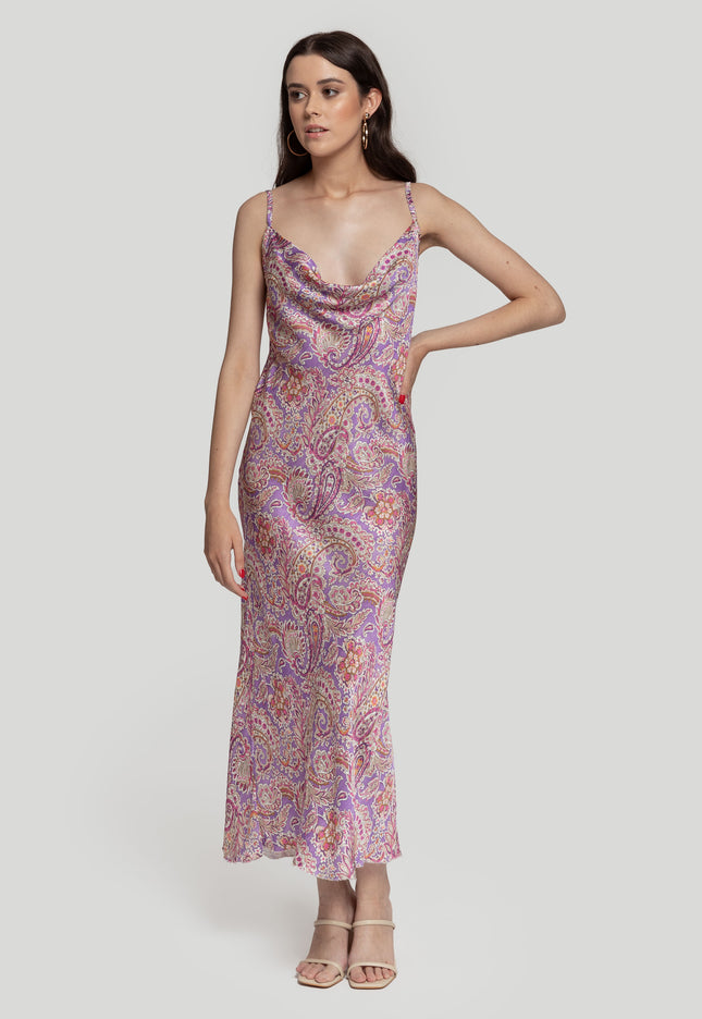 VESTIDO ARMONIAS SATINADO