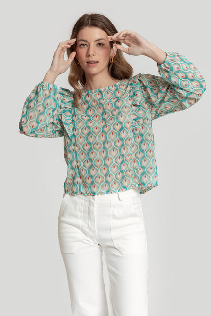 BLUSA MASSIMA GRAZIA BOTÓN