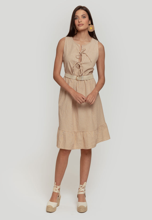 VESTIDO ARMONIAS CORDONES