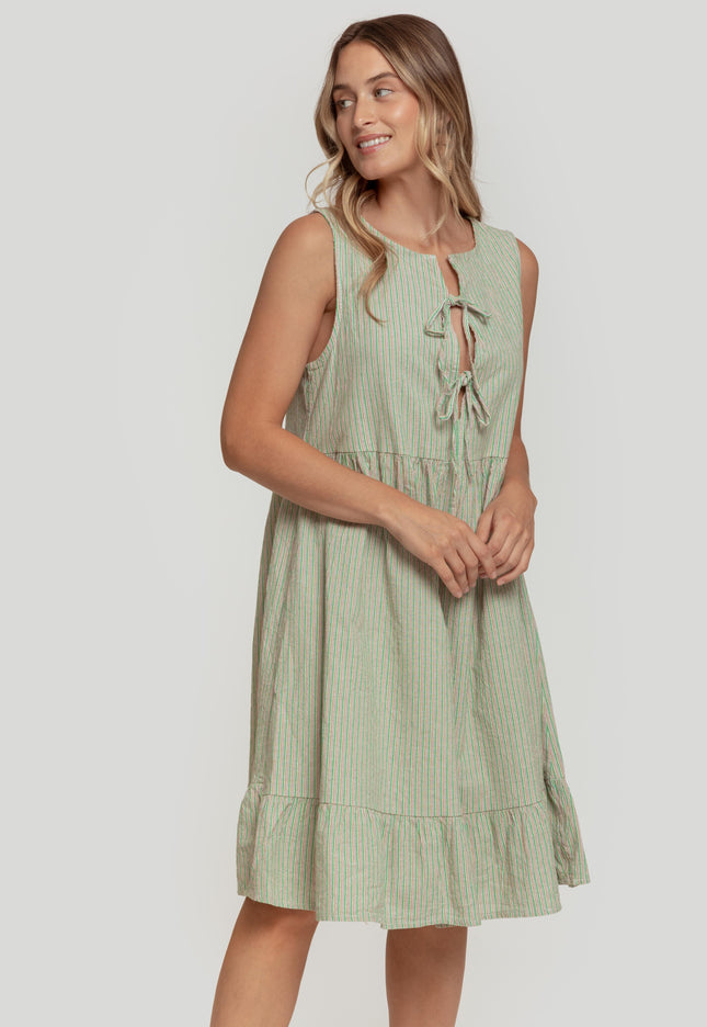 VESTIDO ARMONIAS CORDONES