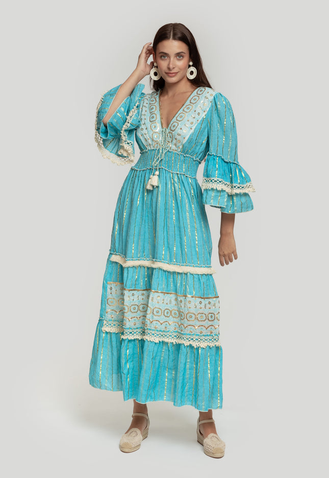 VESTIDO BOHO CORDÓN