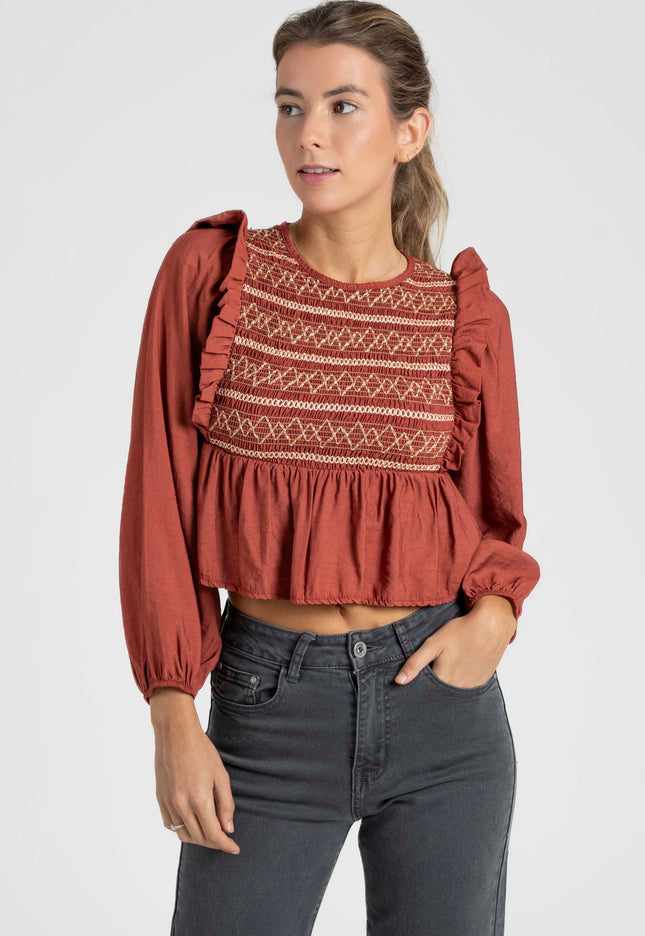BLUSA ARMONIAS TEEN BORDADOS