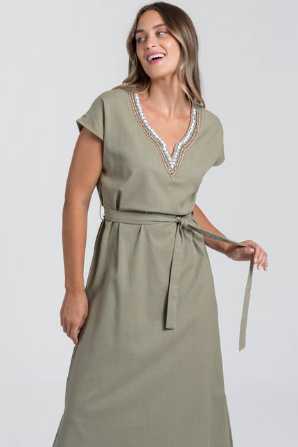 VESTIDO ARMONIAS LINO