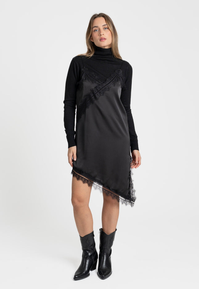 VESTIDO ARMONIAS SATINADO