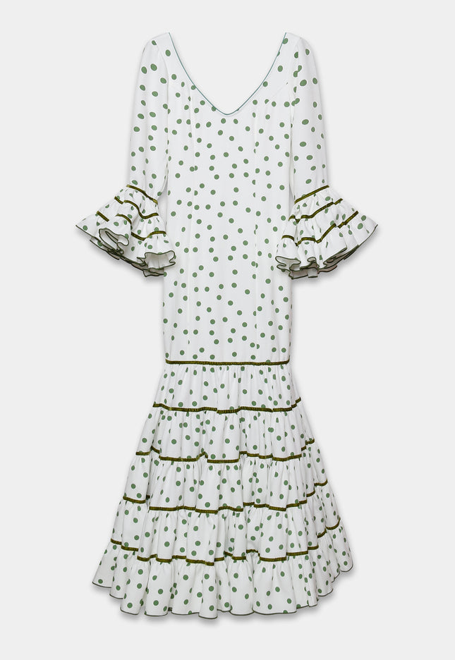 TRAJE FLAMENCA SRA ROSALÍA LUNARES PEQUEÑOS