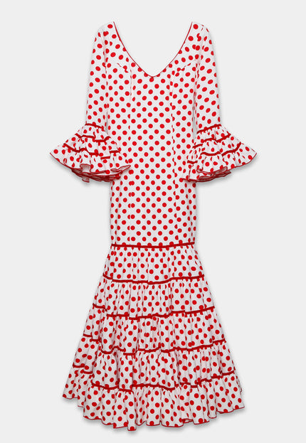 TRAJE FLAMENCA SRA ROSALÍA LUNARES MEDIANOS
