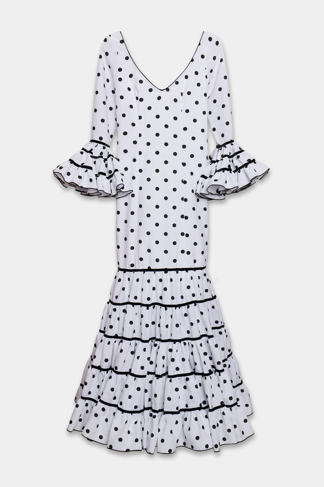 TRAJE FLAMENCA SRA ROSALÍA LUNARES PEQUEÑOS