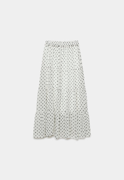 FALDA ARMONIAS MIDI LUNARES
