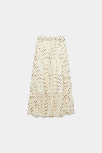 FALDA ARMONIAS MIDI LUNARES